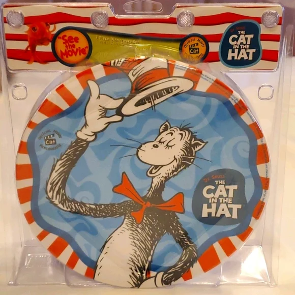 CAT IN THE HAT 3 piece dinnerware set - Picture 3 of 9
